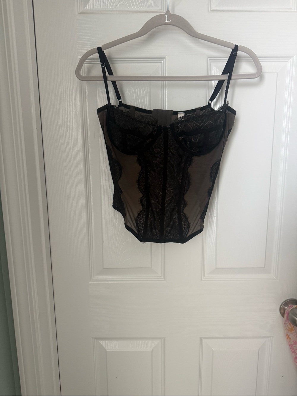 Black Lace Bustier Corset Top